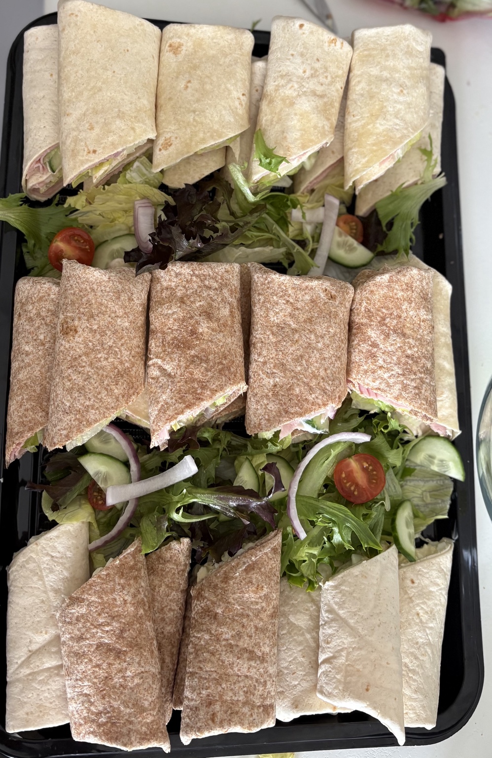 Fresh wraps platter by SDL Catering